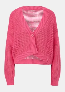Strickjacke mit Lochmuster-Comma Best