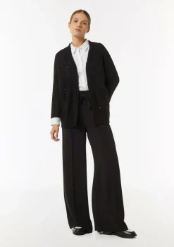Strickjacke mit Pailletten und V-Ausschnitt-Comma Online