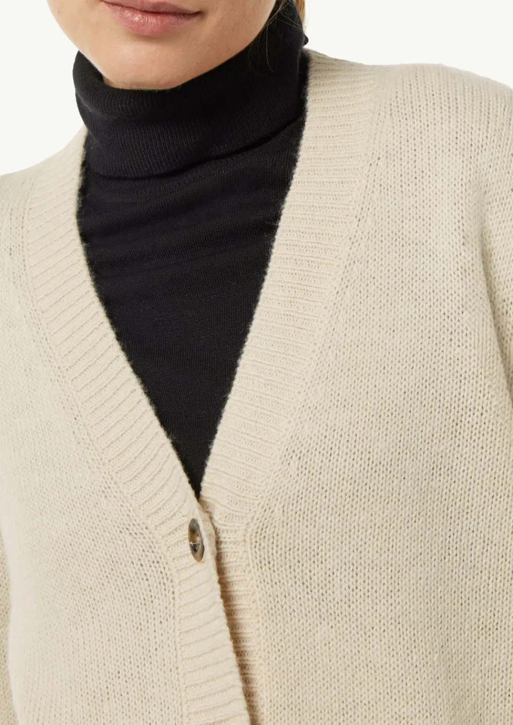 Strickjacke mit Zopf-Detail-Comma Hot