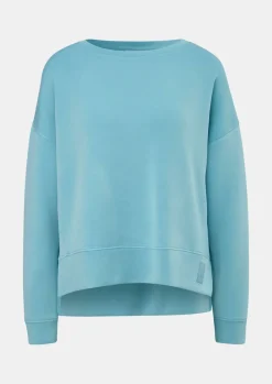 Strickjersey mit Label-Patch-Comma Hot