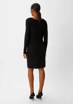 Strickkleid mit Transparenz-Effekt-Comma Fashion