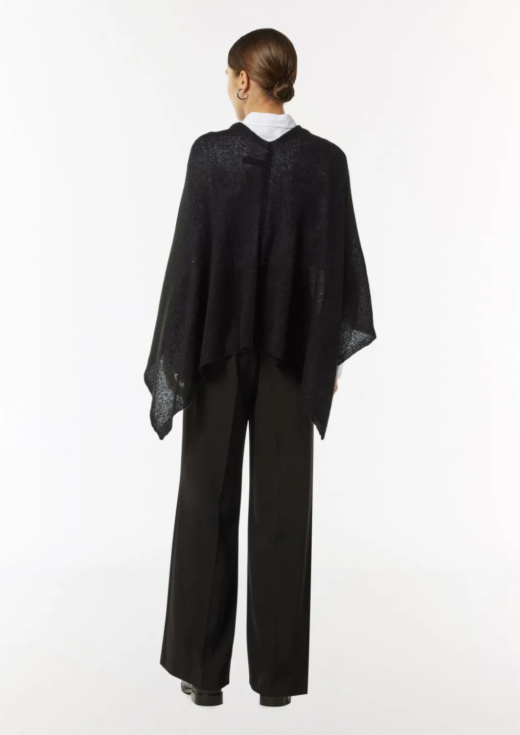 Strick-Poncho mit Glitzergarn und Pailletten-Comma Sale
