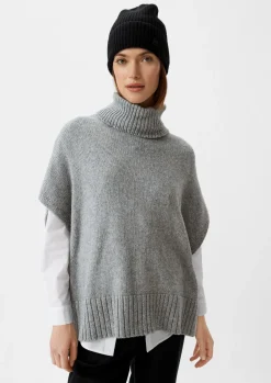 Strickponcho mit Rollkragen-Comma Fashion