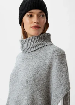 Strickponcho mit Rollkragen-Comma Fashion