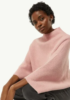 Strick-Poncho mit Stehkragen-Comma Online