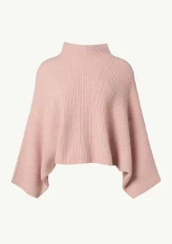 Strick-Poncho mit Stehkragen-Comma Online