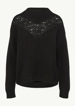 Strickpullover aus Alpakamix mit Schmuck-Detail-Comma Sale