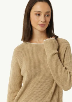 Strickpullover aus Baumwolle mit überschnittenen Schultern-Comma Sale
