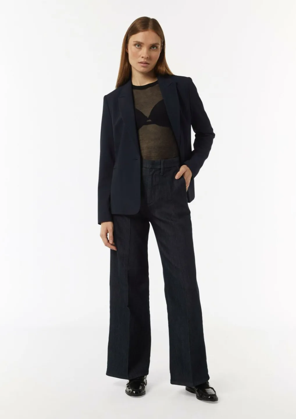 Strickpullover in transparenter Optik-Comma Discount