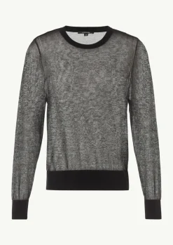 Strickpullover in transparenter Optik-Comma Discount