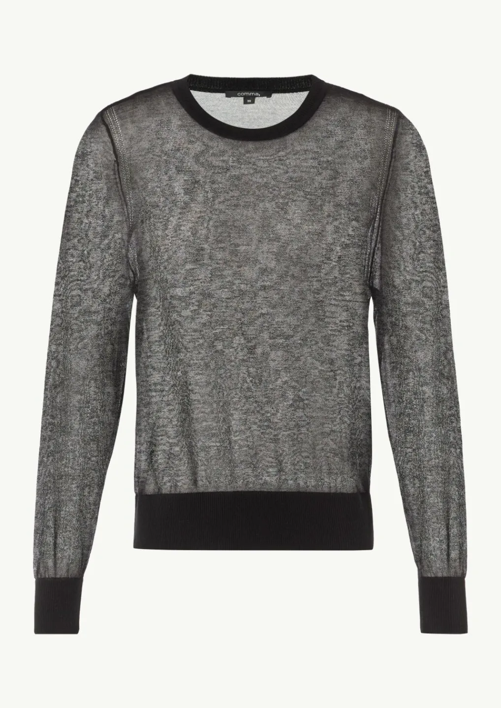 Strickpullover in transparenter Optik-Comma Discount
