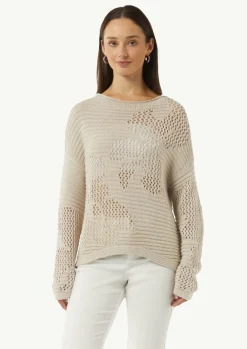 Strickpullover mit Ajourmuster-Comma Discount