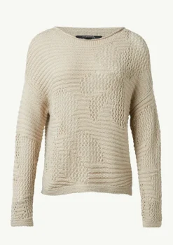 Strickpullover mit Ajourmuster-Comma Discount