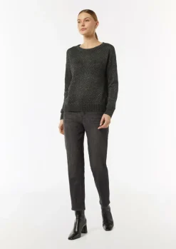 Strickpullover mit Ajourmuster mit Glitzergarn-Comma Clearance