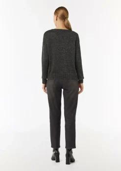 Strickpullover mit Ajourmuster mit Glitzergarn-Comma Clearance