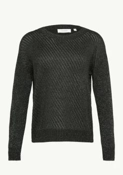 Strickpullover mit Ajourmuster mit Glitzergarn-Comma Clearance