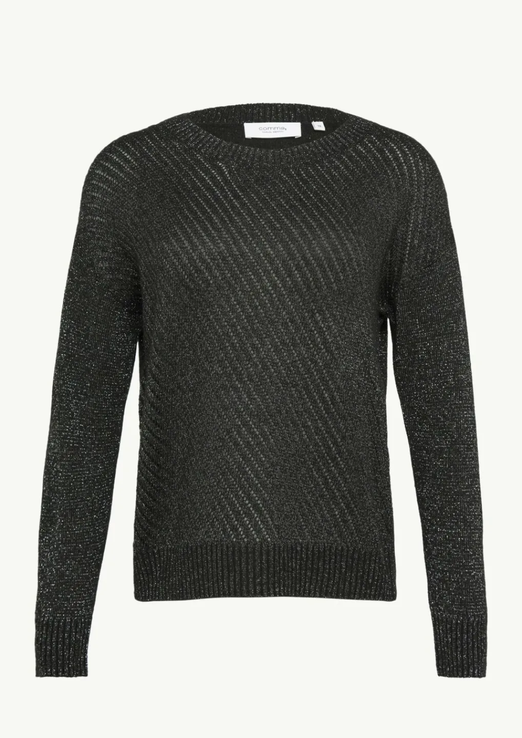 Strickpullover mit Ajourmuster mit Glitzergarn-Comma Clearance