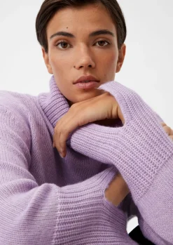 Strickpullover mit breiter Rippblende-Comma Best