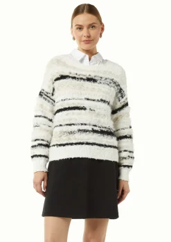 Strickpullover mit Intarsien und Garn-Mix-Comma Best