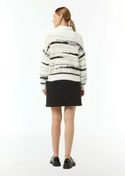 Strickpullover mit Intarsien und Garn-Mix-Comma Best