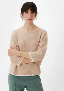 Strickpullover mit Kontrast-Details-Comma Fashion