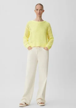 Strickpullover mit Label-Patch-Comma Discount
