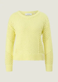 Strickpullover mit Label-Patch-Comma Discount