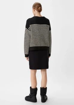 Strickpullover mit Logo-Applikation-Comma Best