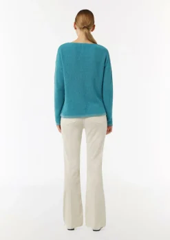 Strickpullover mit Metallic-Garn-Details an Saum und Bündchen-Comma Discount