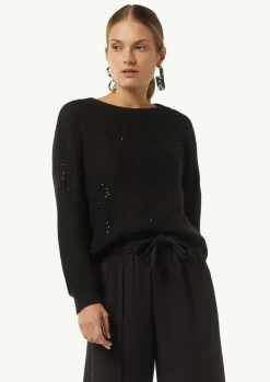 Strickpullover mit Pailletten-Comma Hot