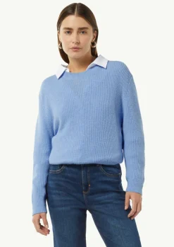 Strickpullover mit Rippstruktur-Comma Best