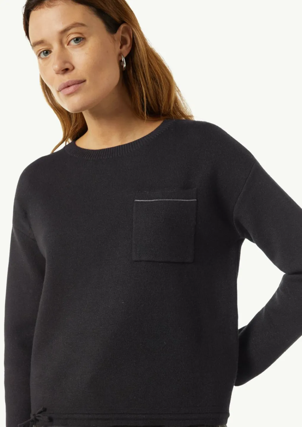Strickpullover mit Schmuckdetail und Glitzergarn-Comma Sale