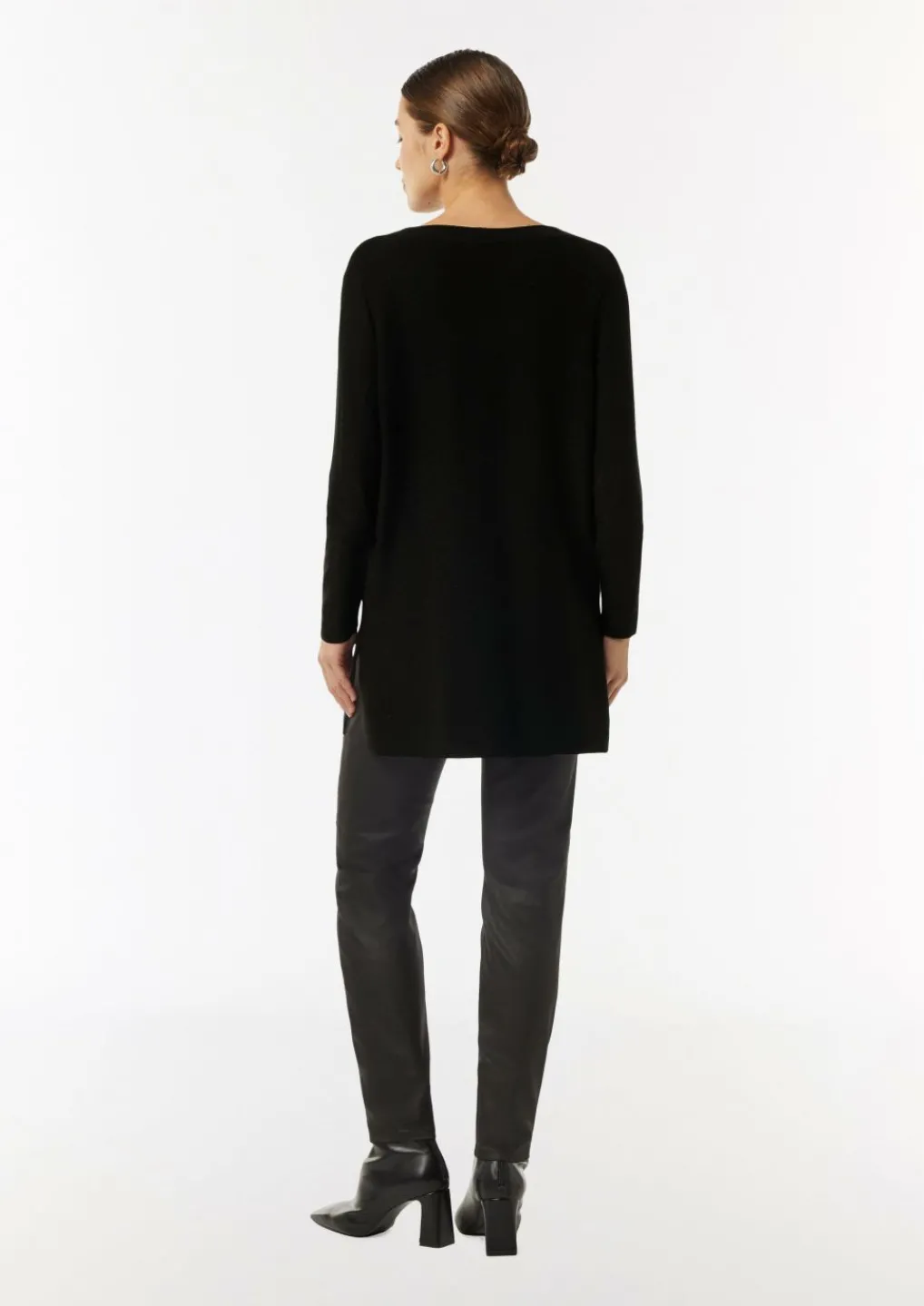 Strickpullover mit seitlich geschlitztem Saum-Comma Clearance