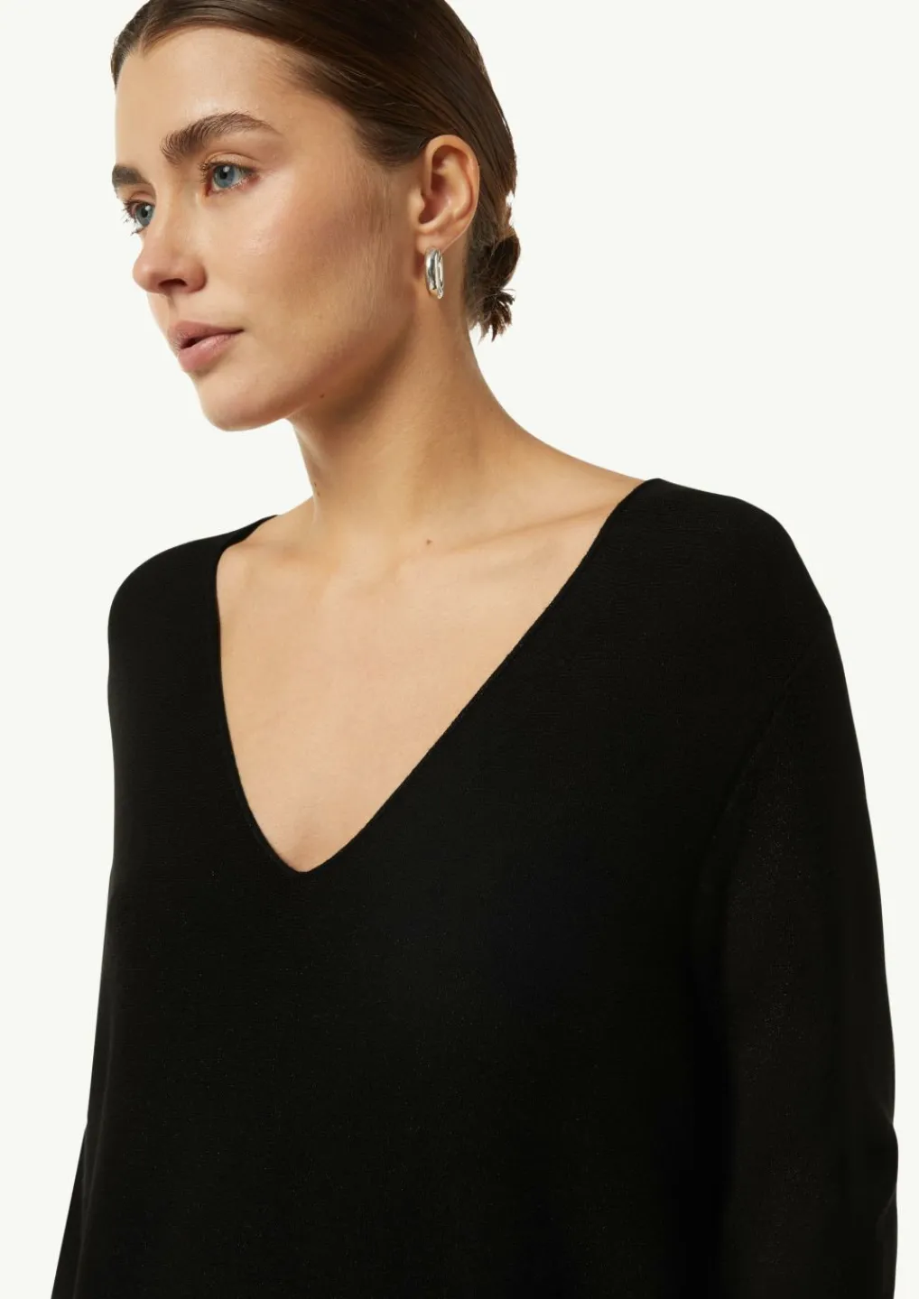 Strickpullover mit seitlich geschlitztem Saum-Comma Clearance
