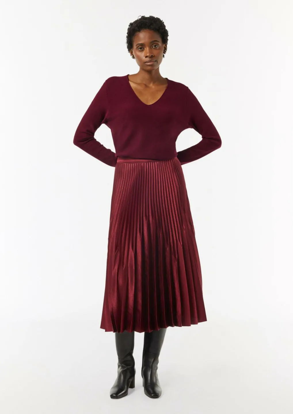 Strickpullover mit seitlich geschlitztem Saum-Comma Outlet
