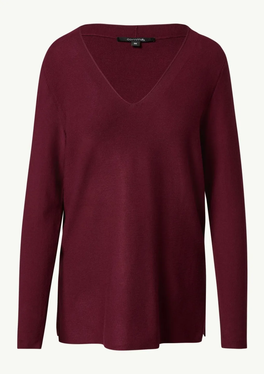 Strickpullover mit seitlich geschlitztem Saum-Comma Outlet