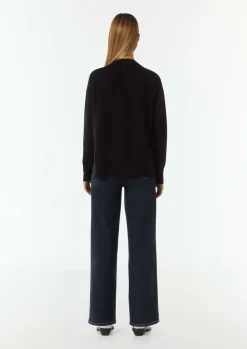 Strickpullover mit seitlich geschlitztem Saum-Comma Clearance