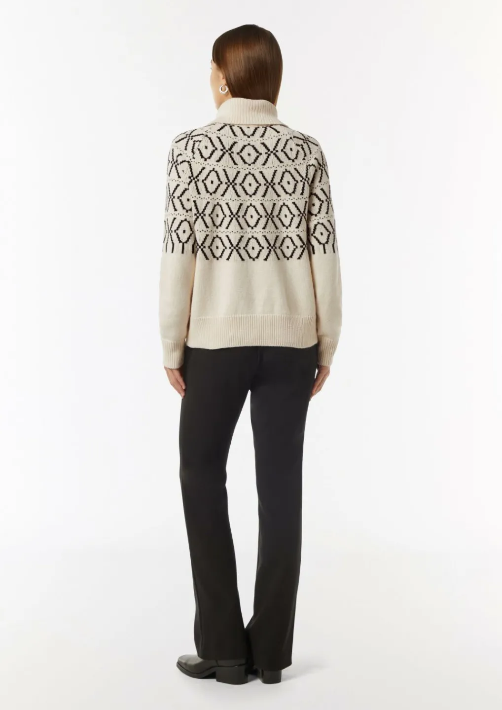 Strickpullover mit Troyer-Kragen-Comma Hot