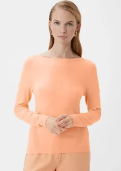 Strickpullover mit U-Boot-Ausschnitt-Comma Fashion