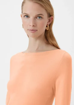 Strickpullover mit U-Boot-Ausschnitt-Comma Fashion