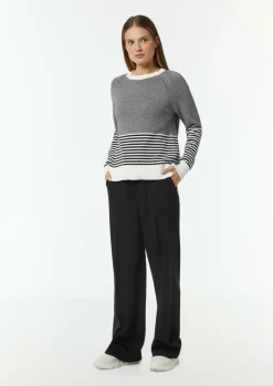 Strickpullover mit variierendem Streifenmuster-Comma Sale