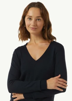 Strickpullover mit V-Ausschnitt-Comma Sale