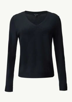 Strickpullover mit V-Ausschnitt-Comma Sale
