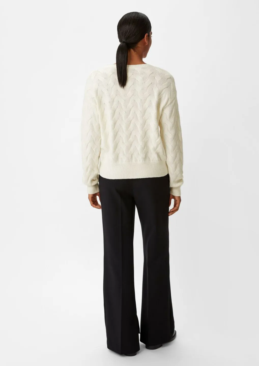 Strickpullover mit Zopfmuster-Comma Clearance