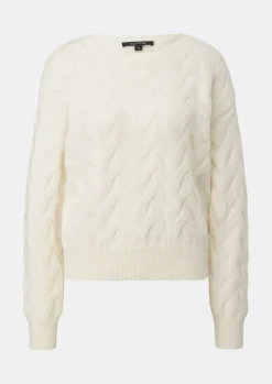 Strickpullover mit Zopfmuster-Comma Clearance