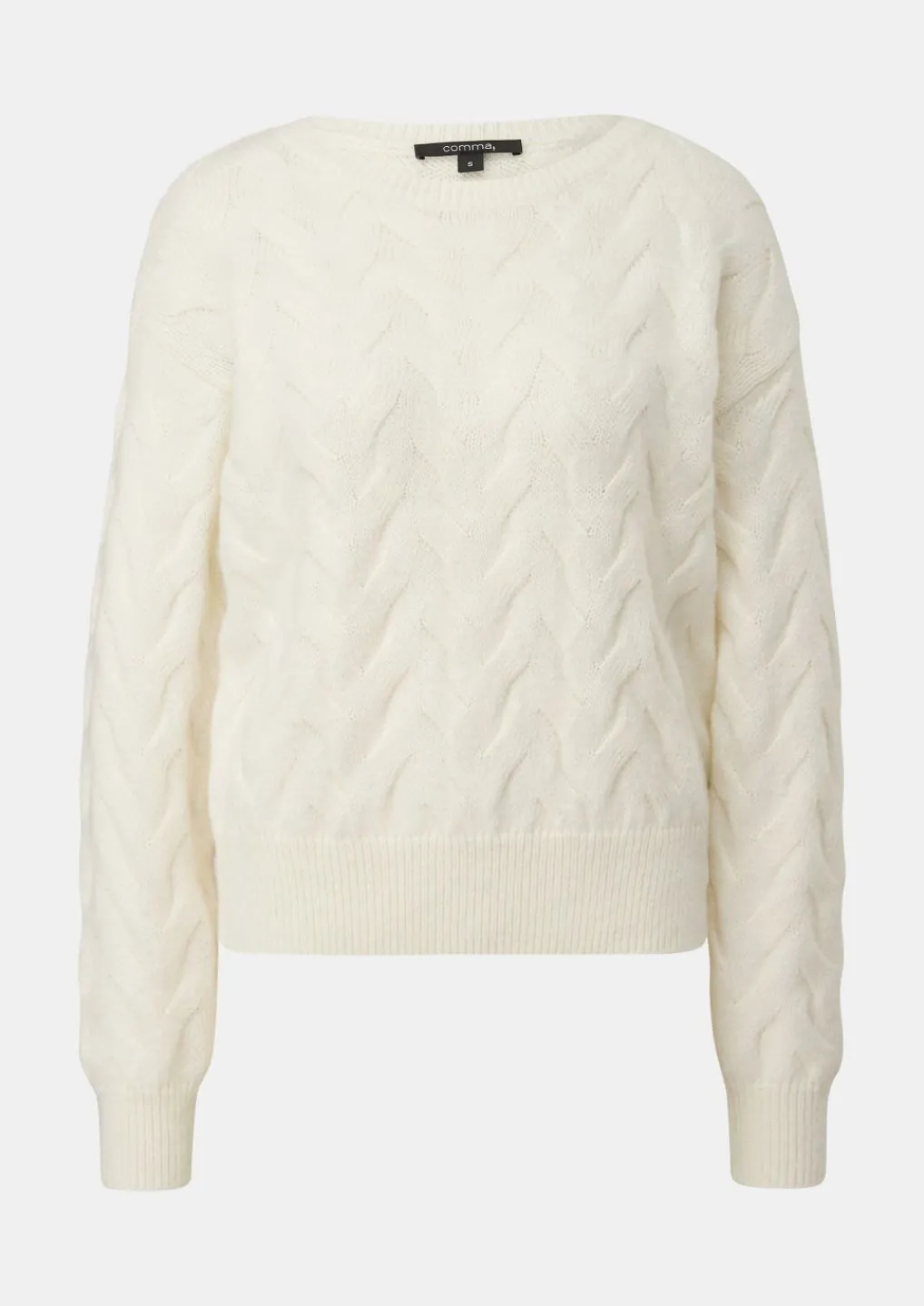 Strickpullover mit Zopfmuster-Comma Clearance