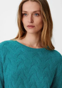 Strickpullover mit Zopfmuster-Comma Best