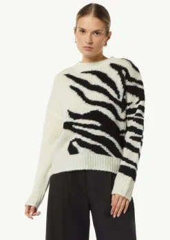 Strickpullover mit zweifarbigen Intarsien-Comma Outlet