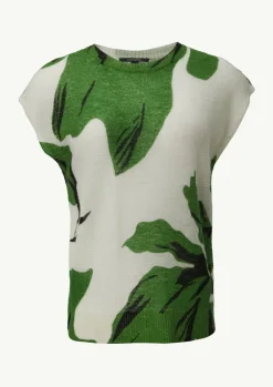 Strickpullunder mit All-over-Print-Comma Clearance
