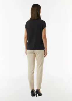 Strick-Shirt aus Lyocellmix mit Faltendetails-Comma Fashion